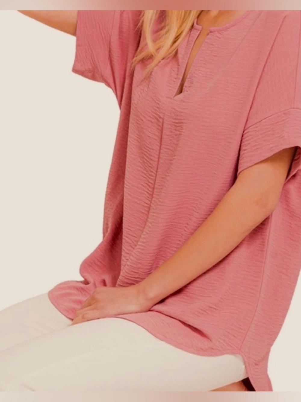 Zenana Short Sleeve Shirt
Split Neck Short Sleeve
Size Small